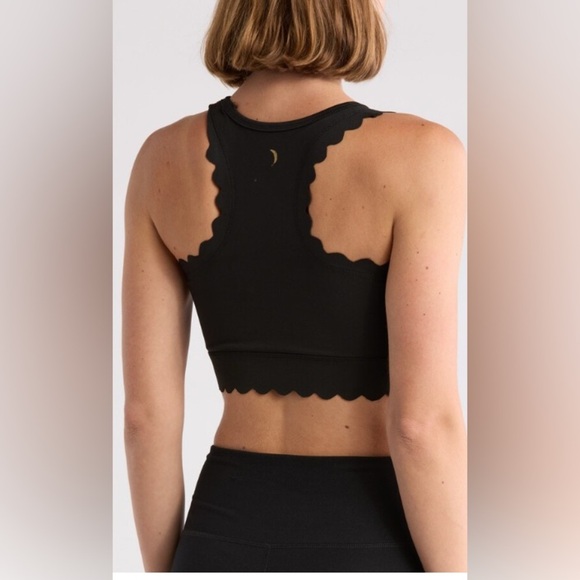 JESSICA SIMPSON Black Edge Sports Bra Size Medium NWOT - Picture 2 of 10